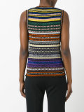 zigzag metallic knitted tank