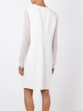 ruffle front shift dress