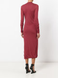 draped midi dress