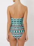 print draped swimsuit