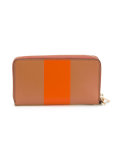 stripe zip around wallet
