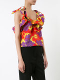 ruffled floral top