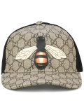 bee print GG Supreme baseball cap