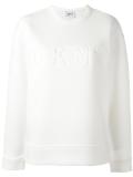 embossed logo sweatshirt
