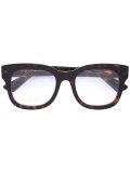 tortoiseshell square frame glasses