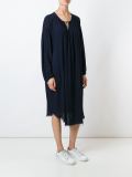 V领长袖连衣裙