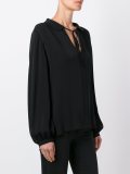 tied neckline blouse