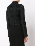high neck cropped blouse