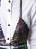 金属感衬饰衬衫