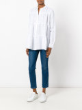 gathered detail buttoned blouse
