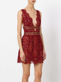 sheer floral lace mini dress