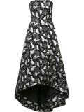 leaf embroidered gown