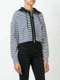 striped zipped cardigan