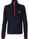 zipped collar fleece jumper
