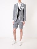格子印花西服短裤