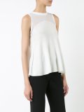 sheer detail knitted tank