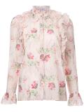 floral ruffle blouse 