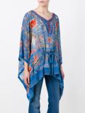 printed draped blouse 