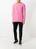 ribbed-knit sweater