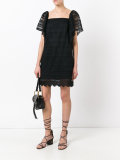 scalloped hem shift dress
