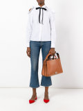 printed strap tote bag 