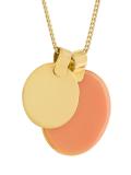 dual disc pendant necklace