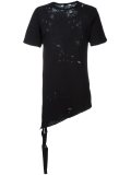 distressed long length T-shirt