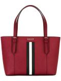 striped trim tote 