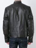 zipped leather jacket 