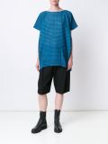 double stripe pleats T-shirt