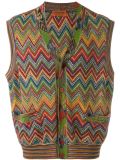 zig zag knit gilet 