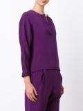 slash neck blouse
