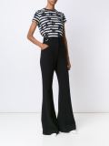 Falling Flower print striped T-shirt