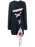 lace-up sweatshirt dress