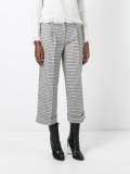 plaid cropped trousers