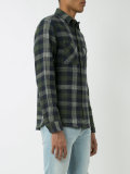 chest pockets plaid shirt
