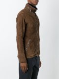 zipped leather jacket
