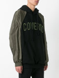 Covered对比袖连帽衫
