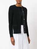 chiffon insert cardigan 