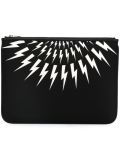 lightning bolt print clutch