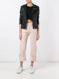 folded hem straight jeans