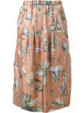 jungle print high waist skirt