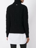 pattern knit turtleneck jumper