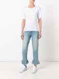 floral embroidered T-shirt 