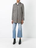 checked mid coat