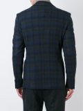 plaid single breasted blazer