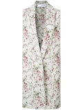 floral print sleeveless jacket