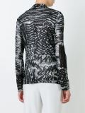 patterned knit blazer