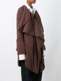 asymmetric zipped coat