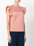 pleated panel blouse